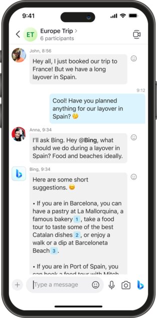 Microsoft добавила ИИ в Skype: бот Bing теперь в чатах с друзьями и родственниками