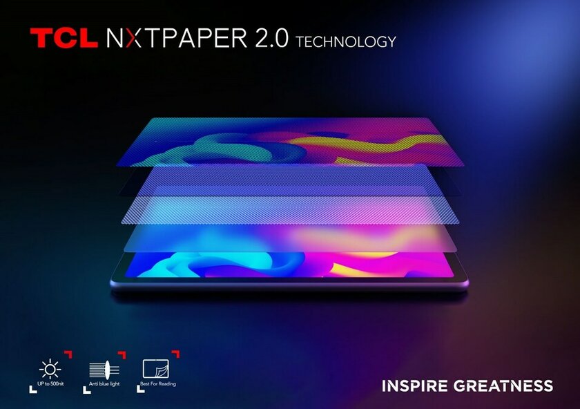 TCL представила первый в мире планшет с необычным «бумажным» дисплеем