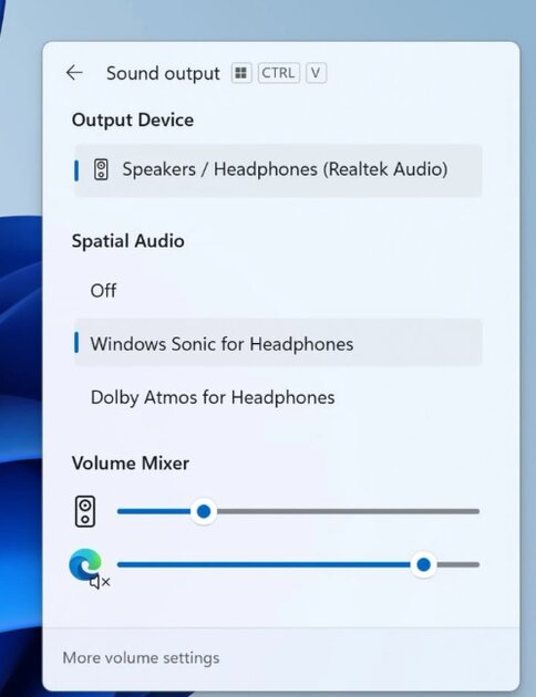 В Windows 11 появился новый микшер громкости, скопированный Microsoft из популярного приложения