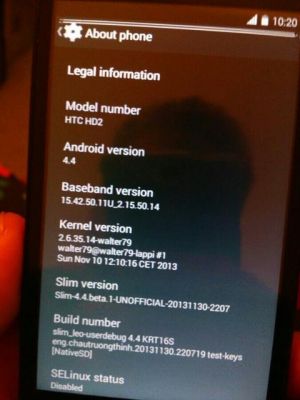 Android 4.4 KitKat портировали на HTC HD2