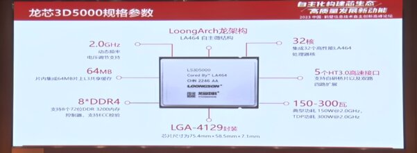В Китае представили 32-ядерный процессор Loongson 3D5000 без архитектуры ARM
