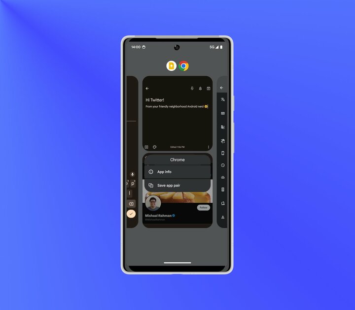 Многозадачность в одно нажатие: в Android 14 появятся ярлыки для запуска сразу двух приложений