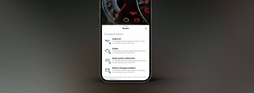 В iOS 17 появилась функция распознавания ошибок на приборной панели автомобиля