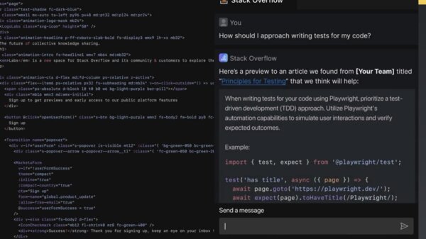 Stack Overflow внедряет чат-бота, интеграцию с IDE и компаньона для Slack