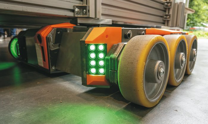 В Германии разработали систему для перевозки больших грузов: она представляет собой рой роботов