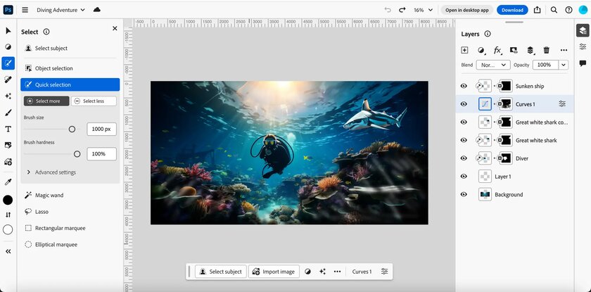 Adobe запустила веб-версию Photoshop с инструментами на базе ИИ