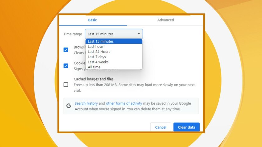 Chrome позволяет удалять историю и данные за последние 15 минут. Пока только в Canary