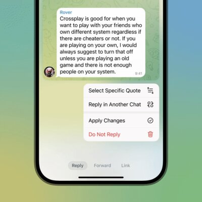 Telegram представил редизайн ответов и цвета профиля. В обновлении ещё 5 нововведений