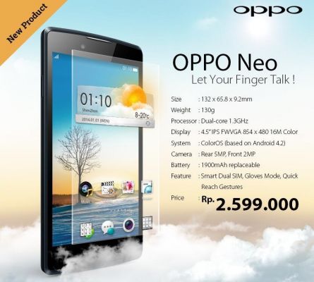 Neo - средне-бюджетный смартфон от OPPO