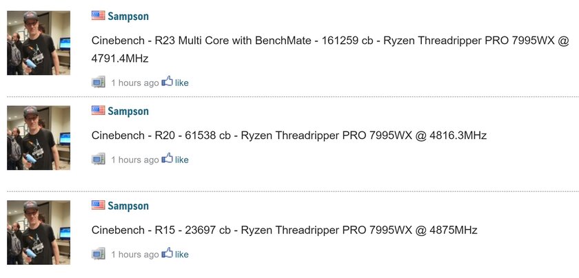 Новый Threadripper поставил сразу три мировых рекорда: в рамках теста процессор потреблял почти киловатт энергии
