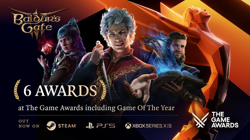 Baldur's Gate 3 — шесть наград: объявлены лучшие игры года The Game Awards 2023