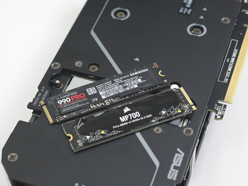 Видеокарта со слотом для SSD. В этом есть практический смысл, обзор ASUS GeForce RTX 4060 Ti Dual — Тестирование SSD. 1