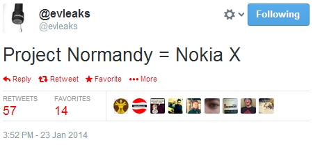 Новое название Nokia Normandy - Nokia X?