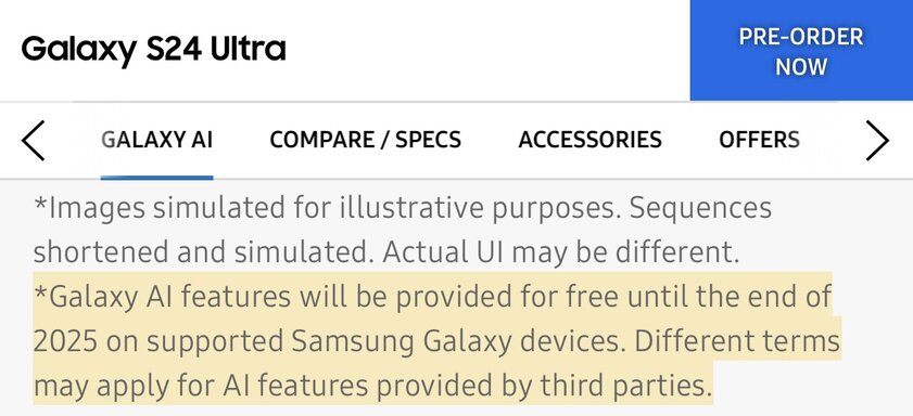 ИИ-функции в Galaxy S24 будут бесплатными временно. Срок акции не впечатляет