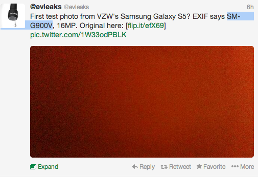 Сделано первое фото с камеры Samsung Galaxy S5?