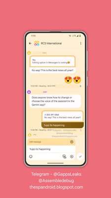 В Google Messages наконец появилась возможность редактировать сообщения