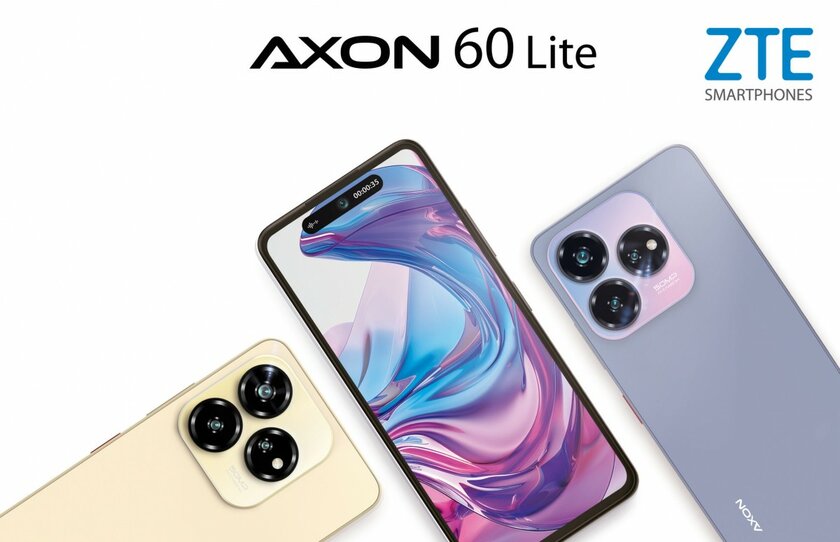 Представлены ZTE Axon 60 и 60 Lite: доступные смартфоны с внешностью, как у iPhone 15 Pro
