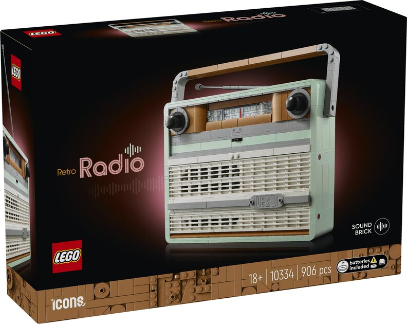 Так в живую работает ретро-радио от LEGO — послушайте, как крутятся переключатели