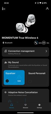 Sennheiser умудрилась сделать хорошо и плохо одновременно. Обзор MOMENTUM True Wireless 4 — Программное обеспечение. 1