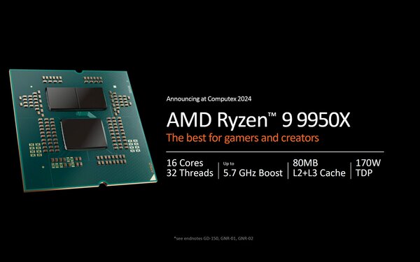 AMD представила десктопные Ryzen 9000 на архитектуре Zen 5: до 16 ядер с частотой 5,7 ГГц