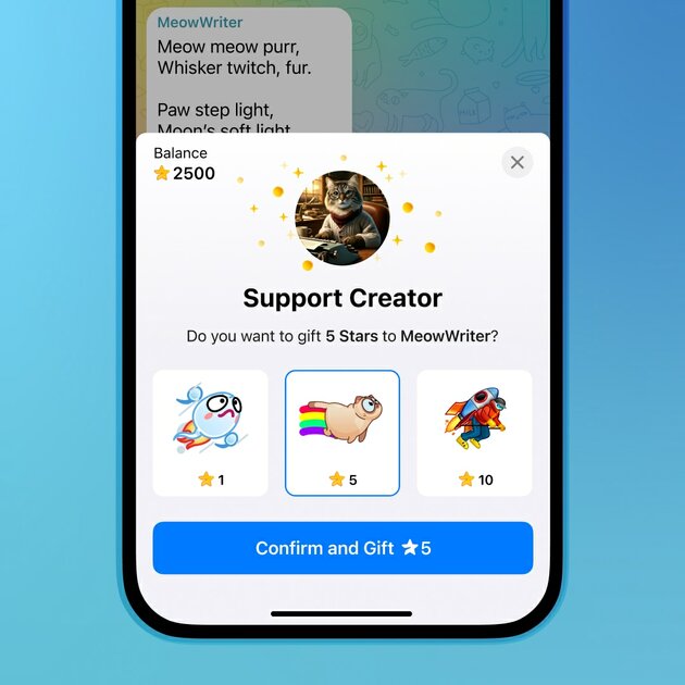 Telegram запустил виртуальную валюту для оплаты контента внутри мессенджера