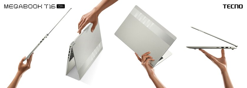 TECNO анонсировала мощный ноутбук Megabook T16 2024 с автономностью до 17,5 часов