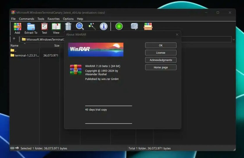 WinRAR обновился: спустя 30 лет разработчики добавили темный режим