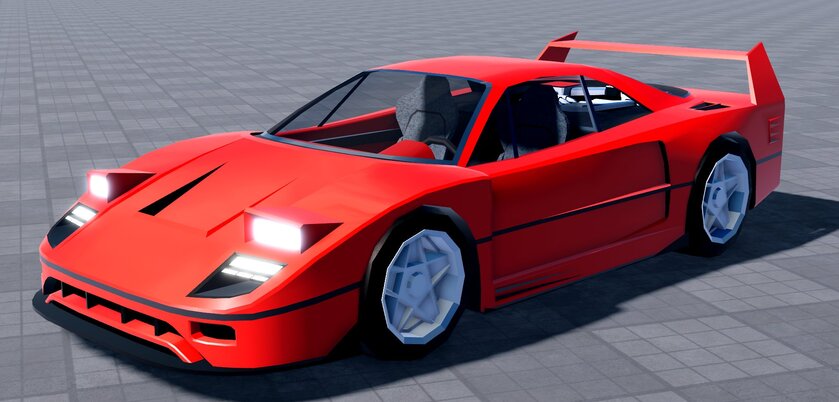 Как вам моделька ретро Ferrari F40 от разработчика гоночного симулятора в Roblox?