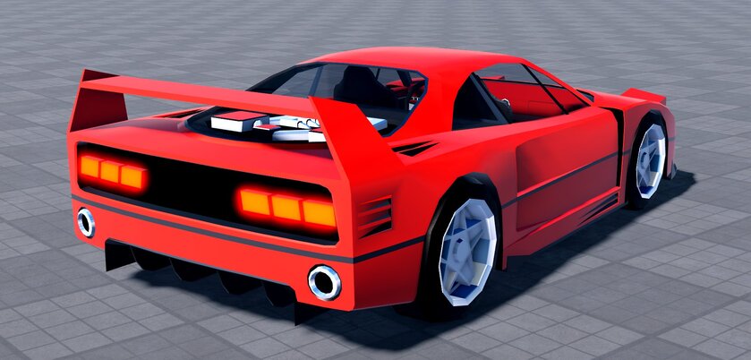 Как вам моделька ретро Ferrari F40 от разработчика гоночного симулятора в Roblox?