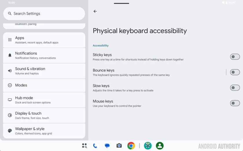 В Android 15 появятся новые крутые настройки для клавиатуры и мыши