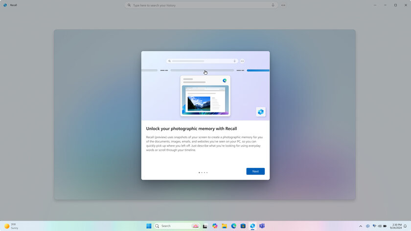 Нашумевшая функция Recall уже доступна инсайдерам Windows 11 на компьютерах Copilot+