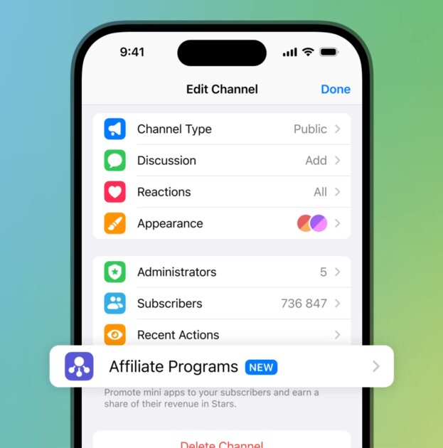 В Telegram появились партнёрские программы, коллажи в историях и поиск стикеров с помощью ИИ