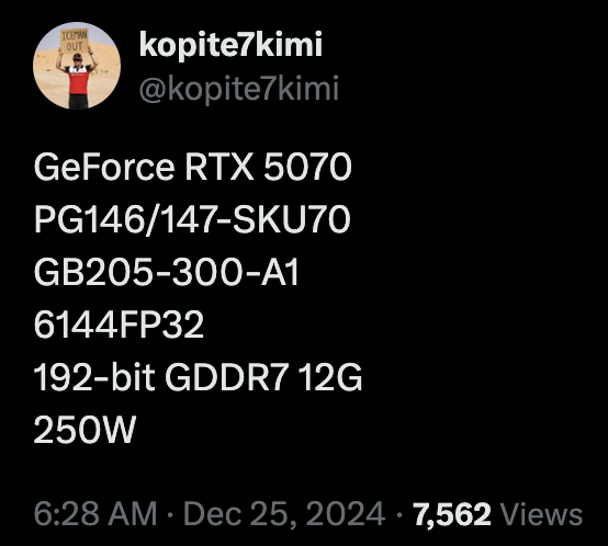 Слух: RTX 5070 Ti получит 16 ГБ видеопамяти GDDR7. RTX 5070 повезло меньше