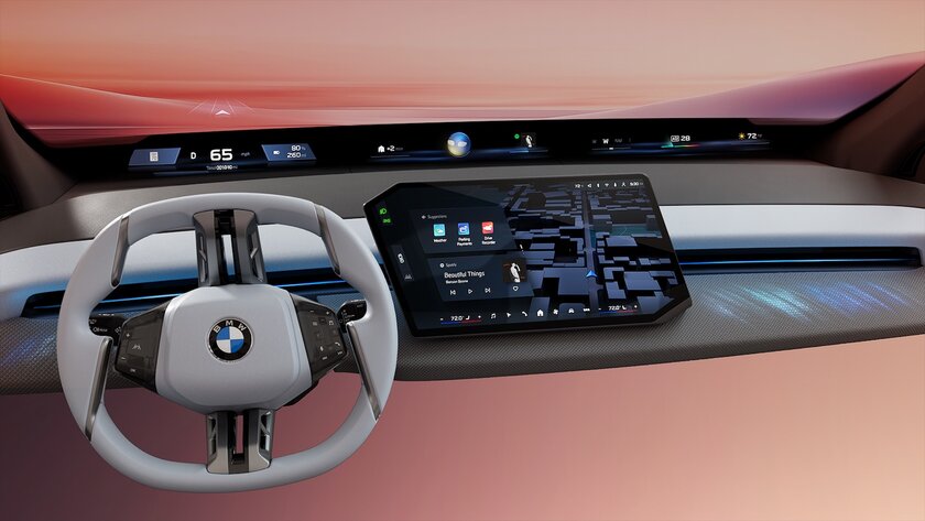 BMW показала новую версию iDrive: с 3D-дисплеем на всё лобовое стекло