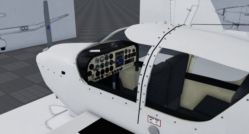 Геймер построил в Roblox реалистичную модель учебного самолёта Robin DR-400