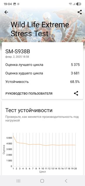 Ультрасовременная модель мира смартфонов. Обзор Samsung Galaxy S25 Ultra — Производительность. 19