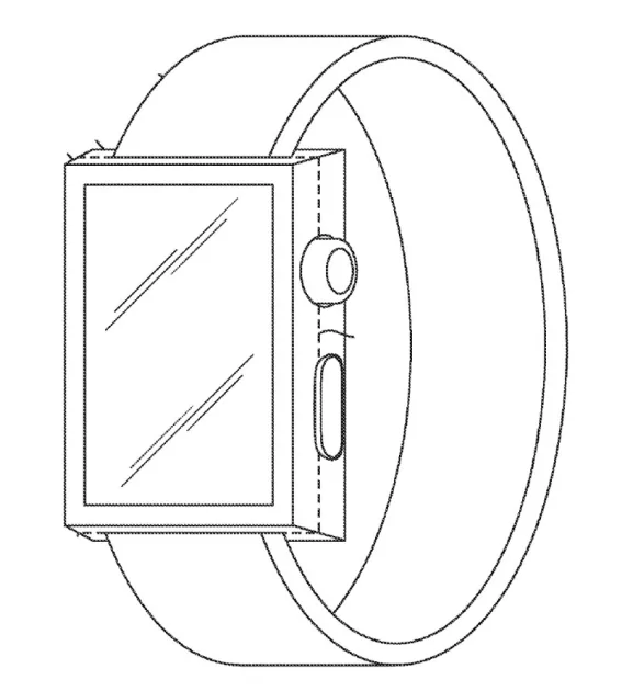 Apple подала патент на складные часы: с двумя подвижными экранами и двумя камерами