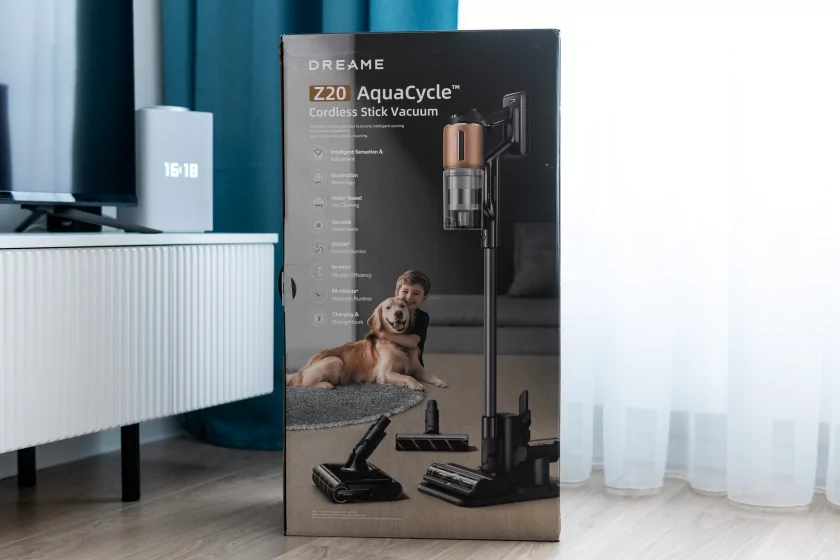 Этот вертикальный пылесос заменяет моющий. Обзор Dreame Z20 AquaCycle — Упаковка. 1