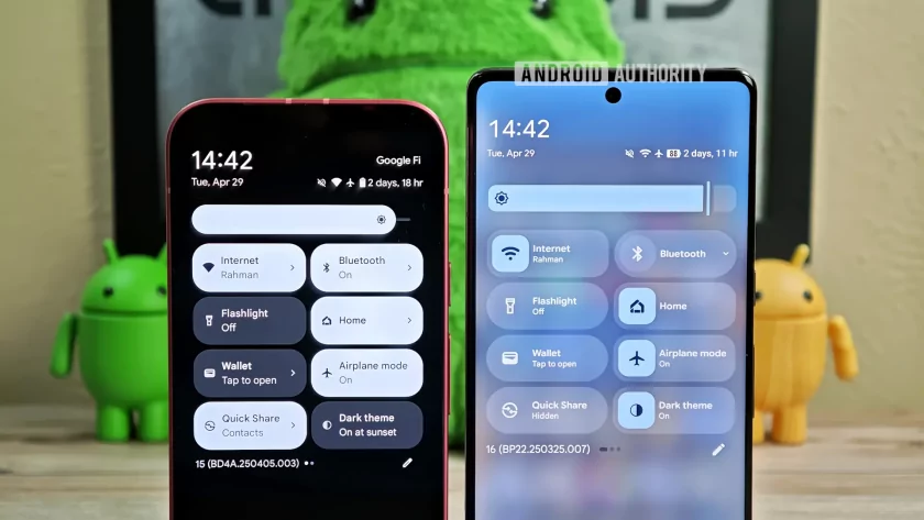 Знакомьтесь, Android 17: смотрим на совершенно новый дизайн системы — Новый дизайн объединенной панели уведомлений и быстрых настроек. 5