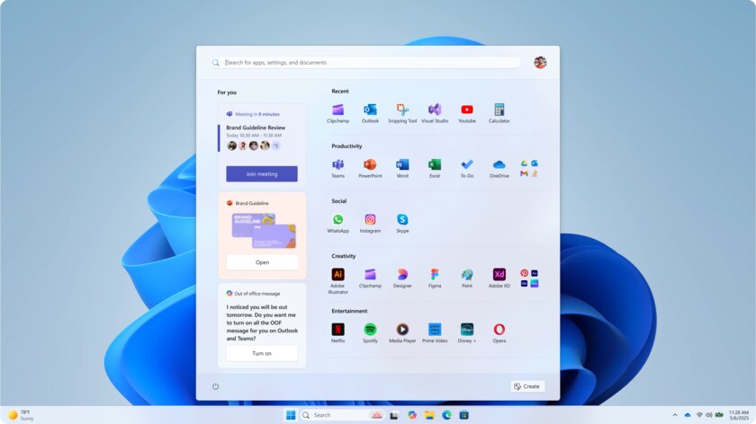 Было из чего выбрать: Microsoft показала, каким могло быть меню «Пуск» в Windows 11