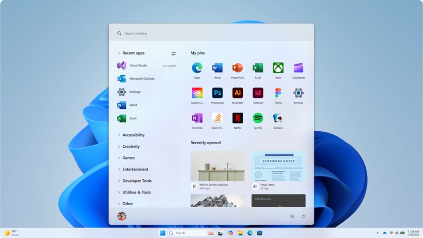 Было из чего выбрать: Microsoft показала, каким могло быть меню «Пуск» в Windows 11