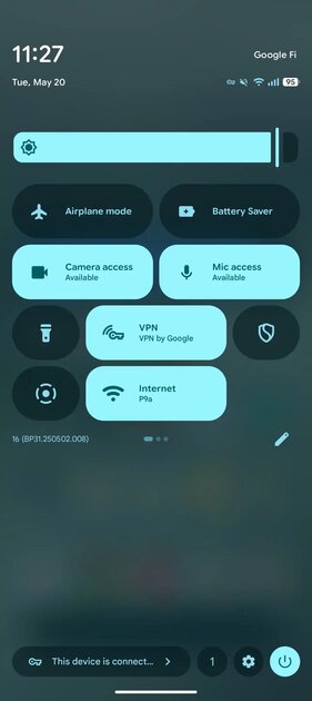 Обзор Android 16 в картинках: вот что Google уже изменила в системе — Редизайн быстрых настроек. 2