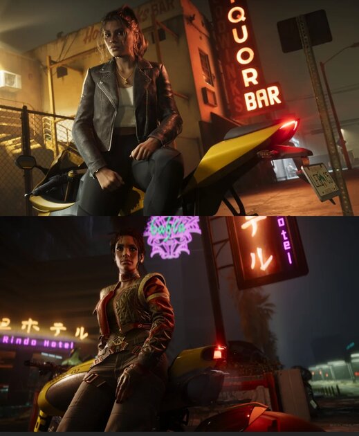 Геймер «переснял» кадры из трейлера GTA VI в Cyberpunk 2077
