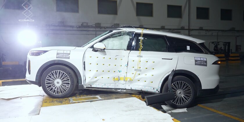 Chery Tiggo 9 прошёл европейский краш-тест на боковой удар о столб