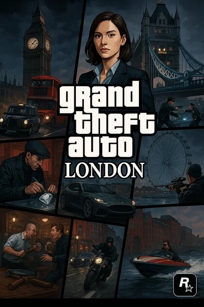 Геймер попросил ИИ нарисовать постеры GTA, если бы игра выходила не в сеттинге США