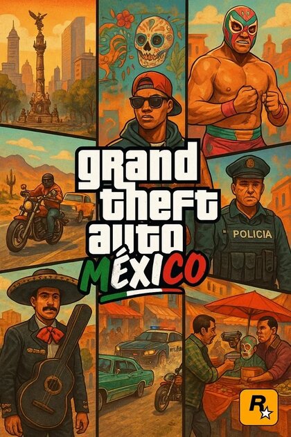 Геймер попросил ИИ нарисовать постеры GTA, если бы игра выходила не в сеттинге США