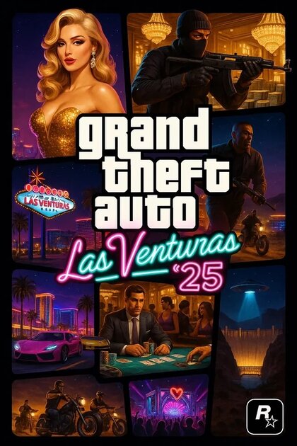 Геймер попросил ИИ нарисовать постеры GTA, если бы игра выходила не в сеттинге США