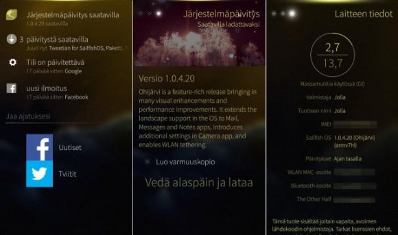 Официально выпущено масштабное обновление Sailfish OS 1.0.4.20 Ohijärvi
