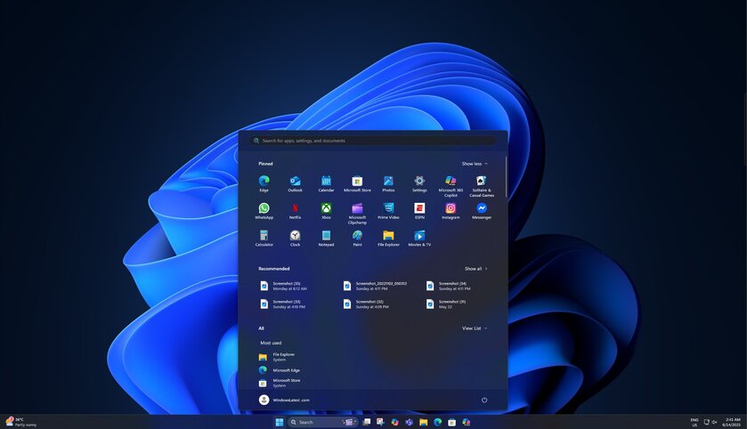 Меню «Пуск» в Windows 11 научилось подстраиваться под разрешение экрана