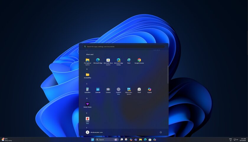 Меню «Пуск» в Windows 11 научилось подстраиваться под разрешение экрана